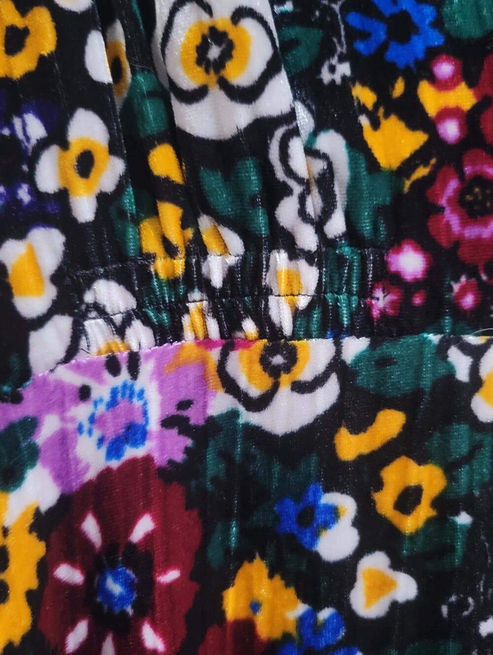 Anthropologie Francie Floral Velvet Mini Dress Size 2 Minor Flaw Multi-Color - Picture 9 of 16
